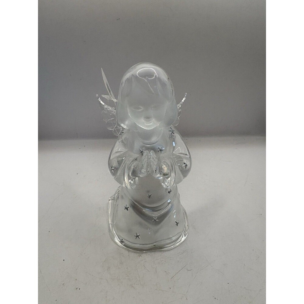 Roman Acrylic Light Up Angel Solid White 2007 5” Tall NWT